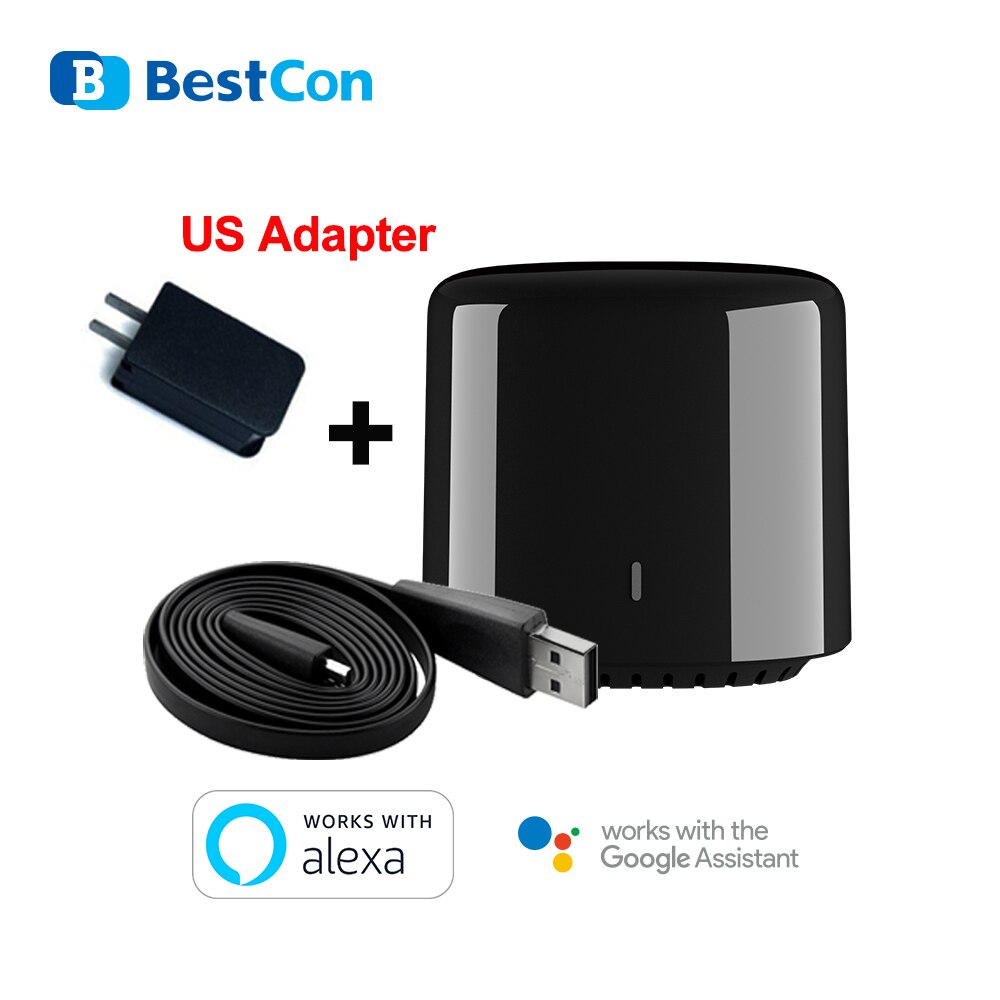 Bestcon RM4C Mini Wifi Ir Universele Smart Afstandsbediening Bestcon MCB1 Wifi Diy Smart Switch Via Broadlink App Werken Met alexa: BestCon RM4C Mini US