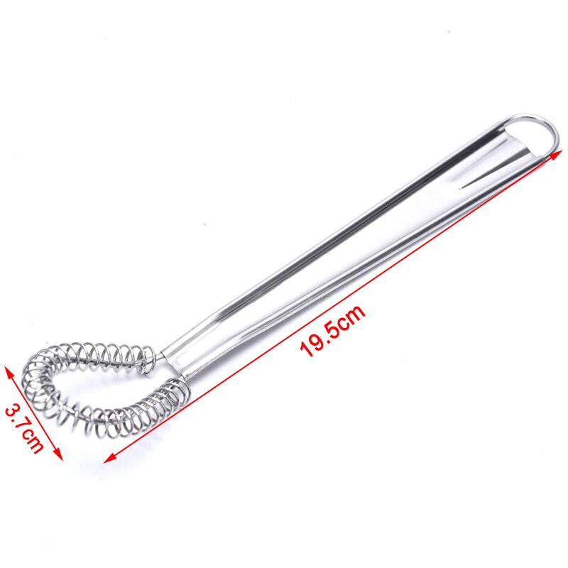 Stainless Steel Hand Spring Mixer Mini Kitchen Egg Sauce Mixer Honey Mixer Bar // Beverage Mixer/powder Mixer