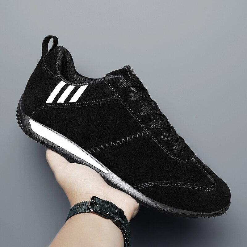 Forrest gump-zapatos de estilo otoño primavera para hombre, calzado informal ligero y cómodo, para conducir,: Negro / 40