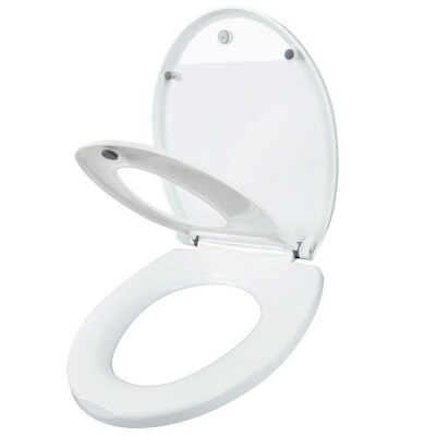 Round Adult Toilet Seat With Child Potty Training Cover PP Material Double Seats Safe Convenient For Adult Children: Default Title
