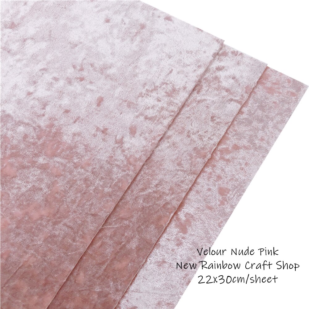 Rainbow 22X30CM/A4 Vel Prachtige Velours Naakt Roze Stof Gecombineerd Met Vilt Voor Maken Bogen, diy Handgemaakte Ambachten