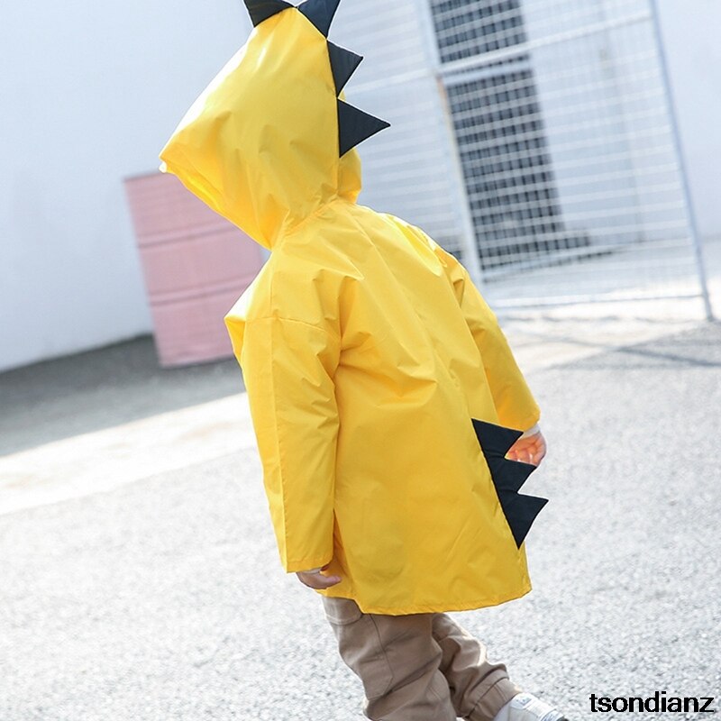 Cute Dinosaur Polyester Baby Raincoat Outdoor Waterproof Rain Coat Children Impermeable Poncho Boy Girl Rain Jacket