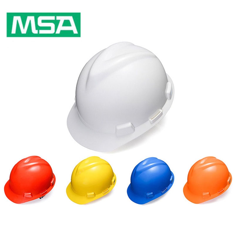 MSA Safety Helmet V-Gard PE Material Type Hard Hat Work Cap Construction Working Protective Helmets Security Labor Helmet