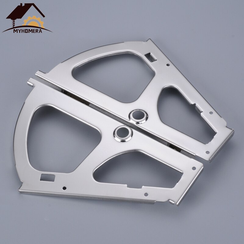 Myhomera 2Pcs/Pair Shoes Cabinet Hinges 3-Layers Flip Frame Stainless Steel Furniture Hinge Shoes Drawer Turing Rack Over Hidden