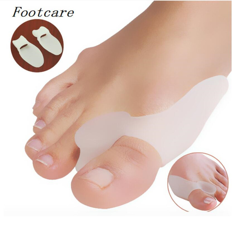 1 paar Silikon Zehen Separator Ballen Knochen Ektropium Erzähler Zehen Außen Gerät Fuß Pflege Werkzeuge Hallux Valgus Korrektor
