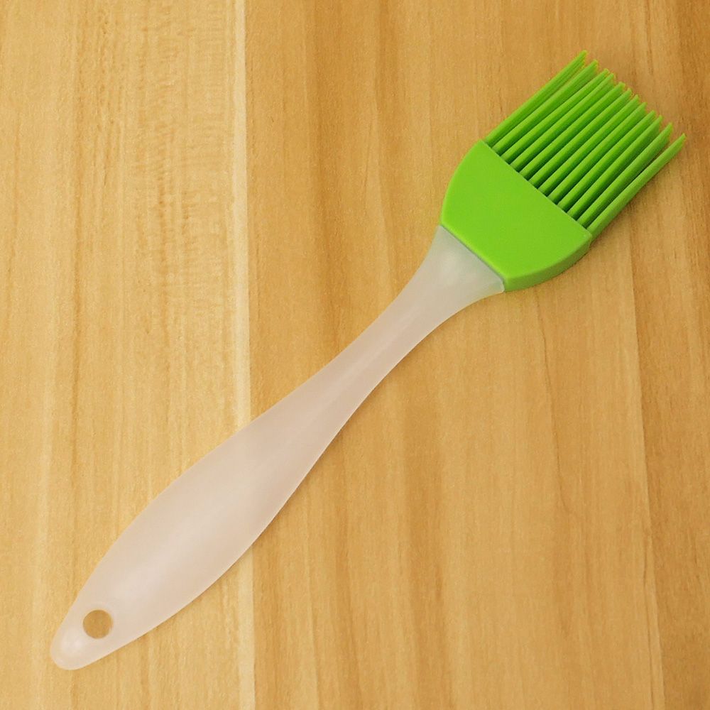 1pc ustensiles de cuisson en silicone, pinceaux de cuisson pour pain, huile de pâtisserie, pinceau à badigeonner pour barbecue, outils de pâtisserie, 5 couleurs: Vert