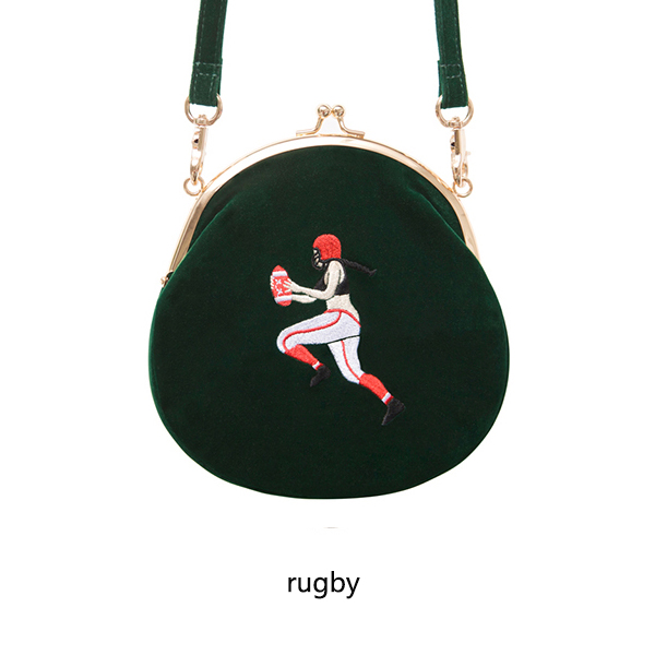 YIZI SToRe Vintage Velvet Embroidery Women Messenger Bags In Semi-circle Round Shape Original (FUN KIK): dark green satchel