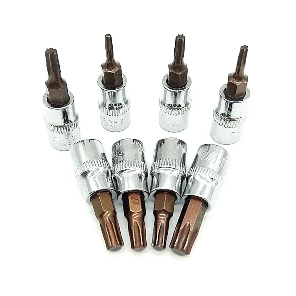 1pc Torx-schraubendreher bisschen 1/4 Zoll Stock Buchse Ratsche Steckschlüssel Adapter Hand Werkzeuge T8 T10 T15 T20 T25 T27 t30 T40