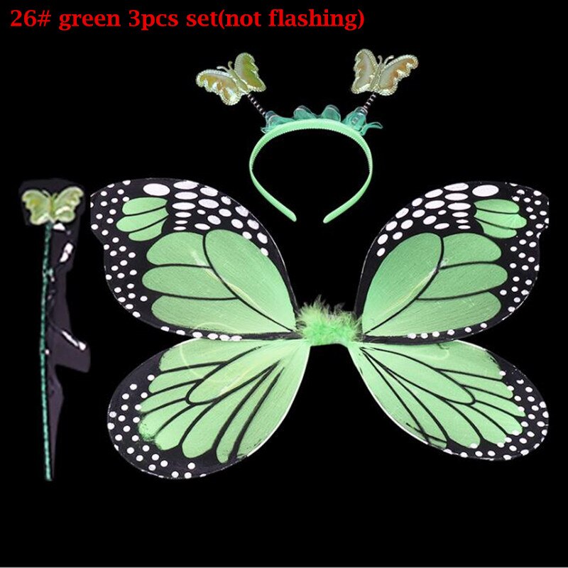 Lumière LED Up papillon aile bandeau fée baguettes jupe enfants princesse Performance Cosplay ensemble lueur fête noël Halloween: 26