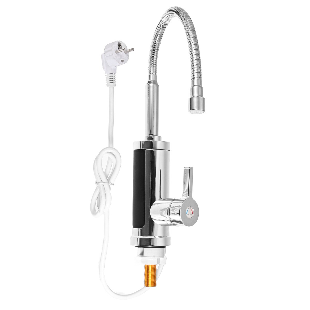 3000W 220V Electric Kitchen Flow Water Heater Tap Instant Water Faucet Heater Cold Heating Tankless Water Heater with LED: Tape1 Gray