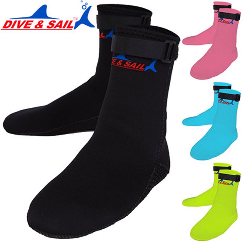 Plongée & voile DS-002 3mm néoprène chaussons anti-dérapant plongée en apnée chaussettes bottes eau chaussures XS-XL