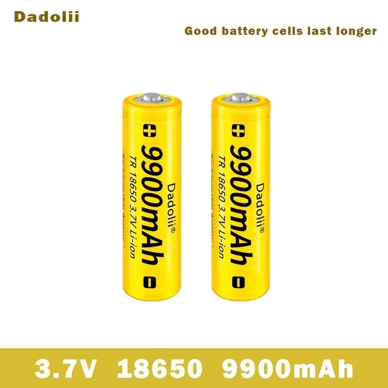 1-40pcs/Lot 18650 battery 3.7V 9900mAh rechargeable liion battery for Led flashlight Torch batery litio battery: GRAY