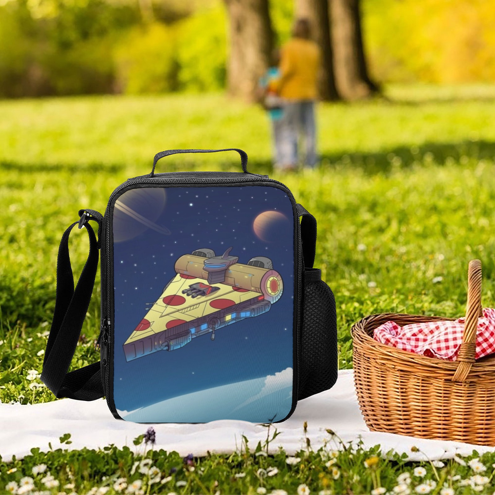 Pizza Ship Lunch Bags Printed Cold Bag Lunch Bag Cold Bag Lunch Bag Insulation Lunch Box Bag
