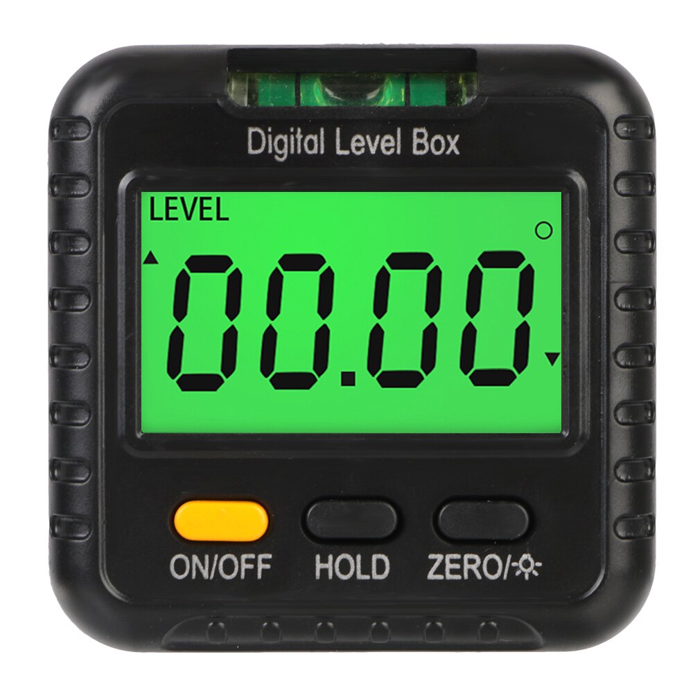 360 Degree Level Box Protractor Base Magnetic Digital Inclinometer Small Electronic Protractor Tools Gauge Angle Meter Finder: white