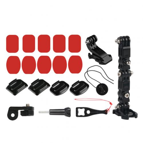 Motorcykelhjälm åkande hakfäste kamerafäste set hakfästeshållare avtagbart hjälmfäste för gopro hero actionkameror: B