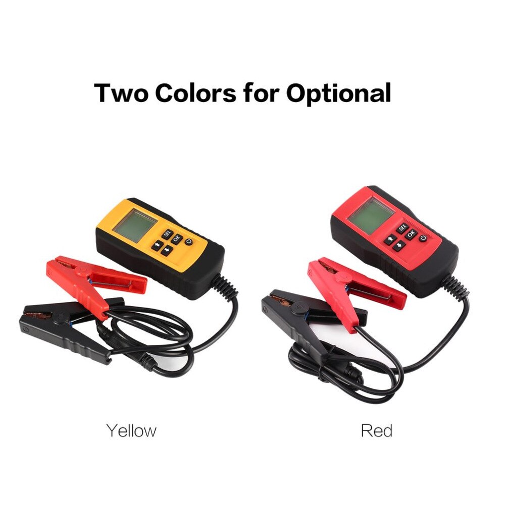 AE300 12V LCD Digital Car Battery Auto System Analyzer Automotive Vehicle Battery Voltage ohm Tester Diagnostic Tool YELLOW