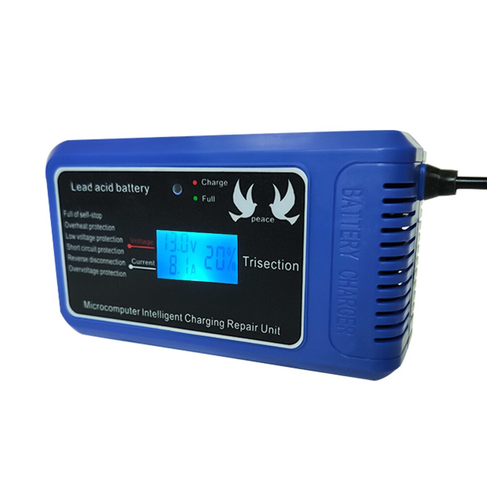 12V 10A Intelligent Repairing Car Charger with LED Display Motorcycle &amp; Car Battery Charger Lead Acid Battery Charger