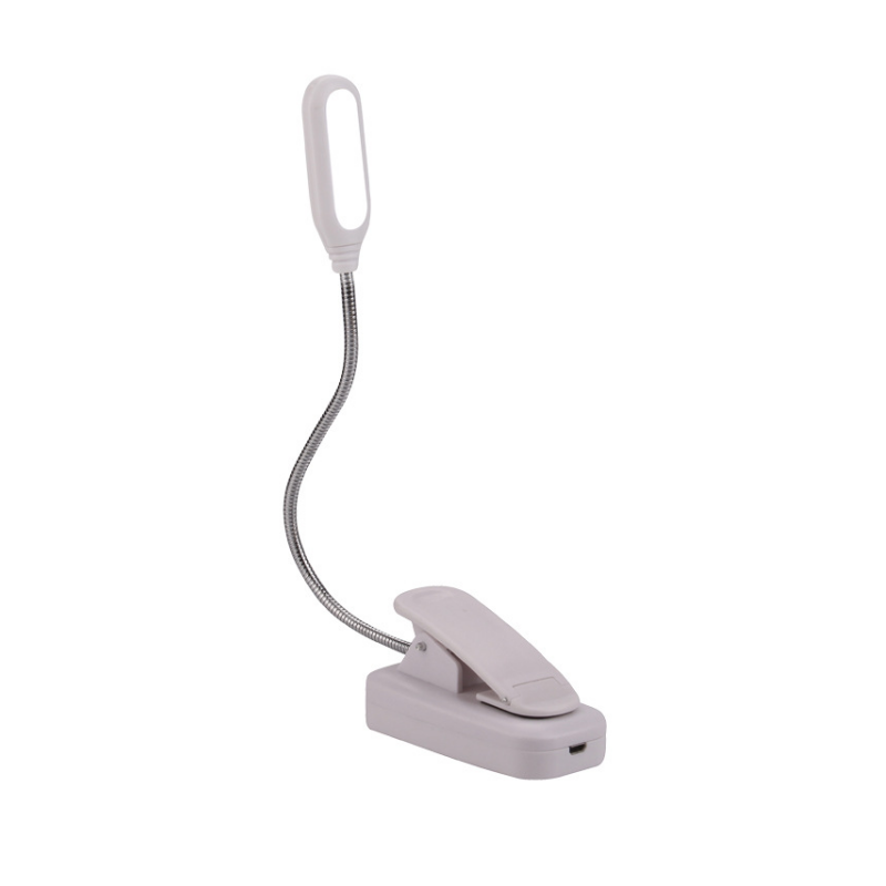 Oplaadbare boeklamp Dimmende leeslamp op 3 niveaus Daglicht Flexibel clip-on licht Boekleeslamp voor lezen in bed: RGB