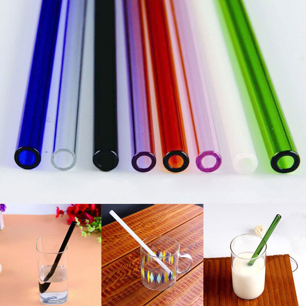 1pc Handmade Healthy Glass Straw ECO-friendly Household Glass Straight Pipet Tubularis Snore Piece Tube