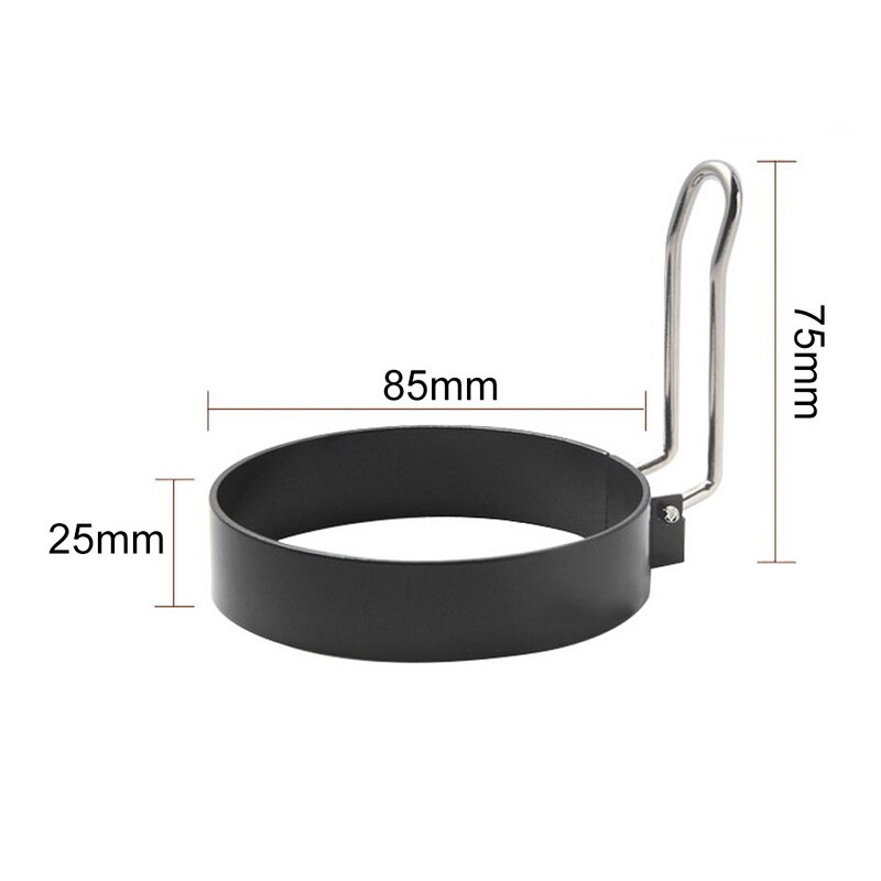 Anneau d'oeuf antiadhésif moule Shaper cercles oeuf frit crêpe Shaper Omelette moule acier inoxydable cuisine friture oeufs moule outils: 1PCS