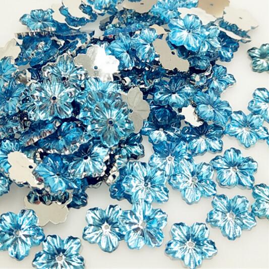 100 stk/parti flerfarvet pæonblomst akryl rhinsten, krystal cabochons, smykketilbehør til gør-det-selv dekoration 13mm: 1