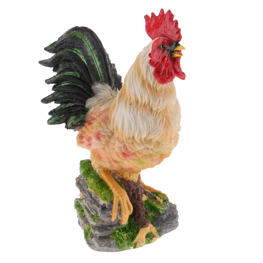 Animaux artificiels sur pied | Ornement de poulet , décoration de jardin de maison