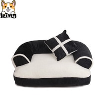 Honden Luxe Sofa Bed Mode Voor Hond Kennel Warme Winter Verdikt Kussen Deken Huisdieren