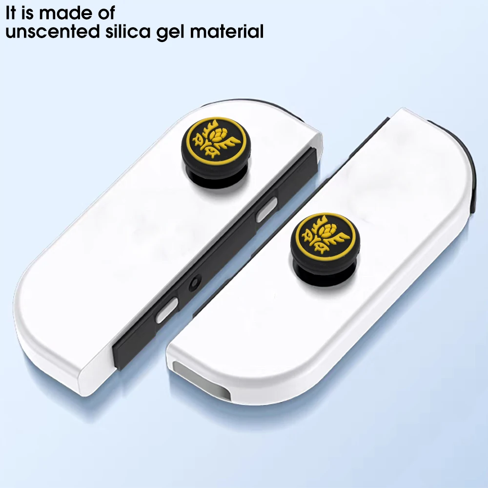 Tapas de agarre de palo de pulgar para Nintendo Switch/Switch Lite, cubierta de botón antideslizante de silicona, protector de Joystick para controlador