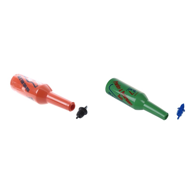 2x Flair Bartender Bartending Practice Bar Pub Bottle Wine Cocktail Shaker - Red &amp; Green
