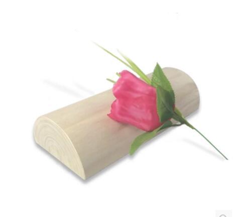 Almohada redonda de madera sólida para cuello, cojín de madera curvo para masaje cervical, cojín de madera dura