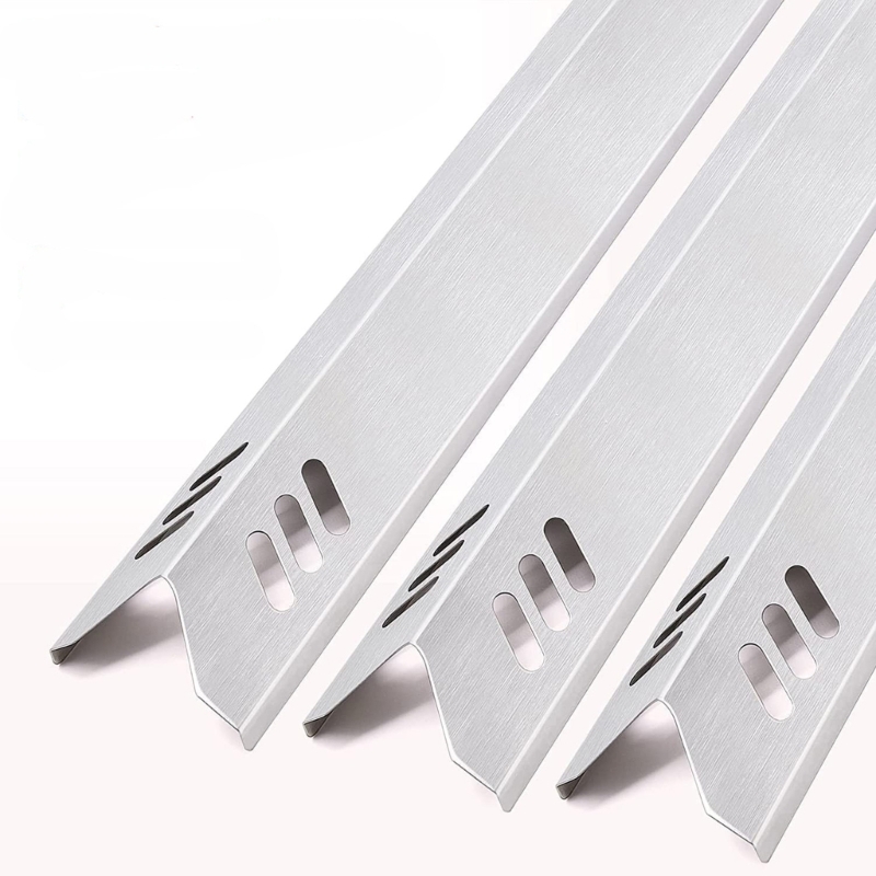 4 Stück Gasgrillplatten-Edelstahl-Flammenbändiger, beheizte Schild-Wärmeplatten-setzt