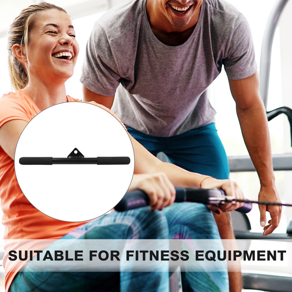 Fitness Rod Bicep Bar Home Gym Exercise DIY Rotating Straight Bar