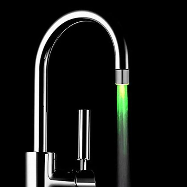 Romantische 7 Kleur Change Led Light Douchekop Water Kraan Bad Thuis Badkamer Glow Robinet Keuken Led licht