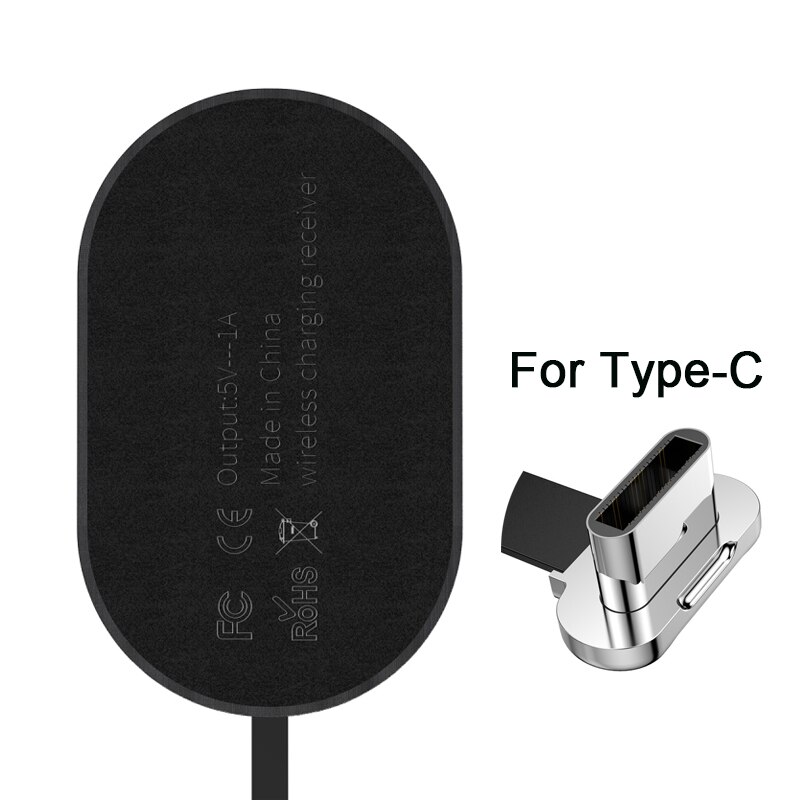 Baseus qi trådløs oplader modtager til iphone 7 6 5 samsung  a5 7 trådløs opladningsmodtager til xiaomi 5 6 redmi 4x oneplus lg: For type c