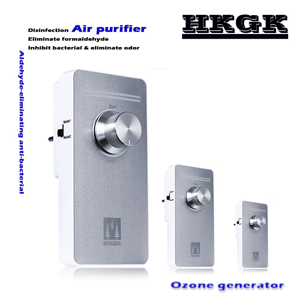 Purificador de aire con formaldehído, generador de ozono con 2 modos de trabajo, enchufe europeo de 220V