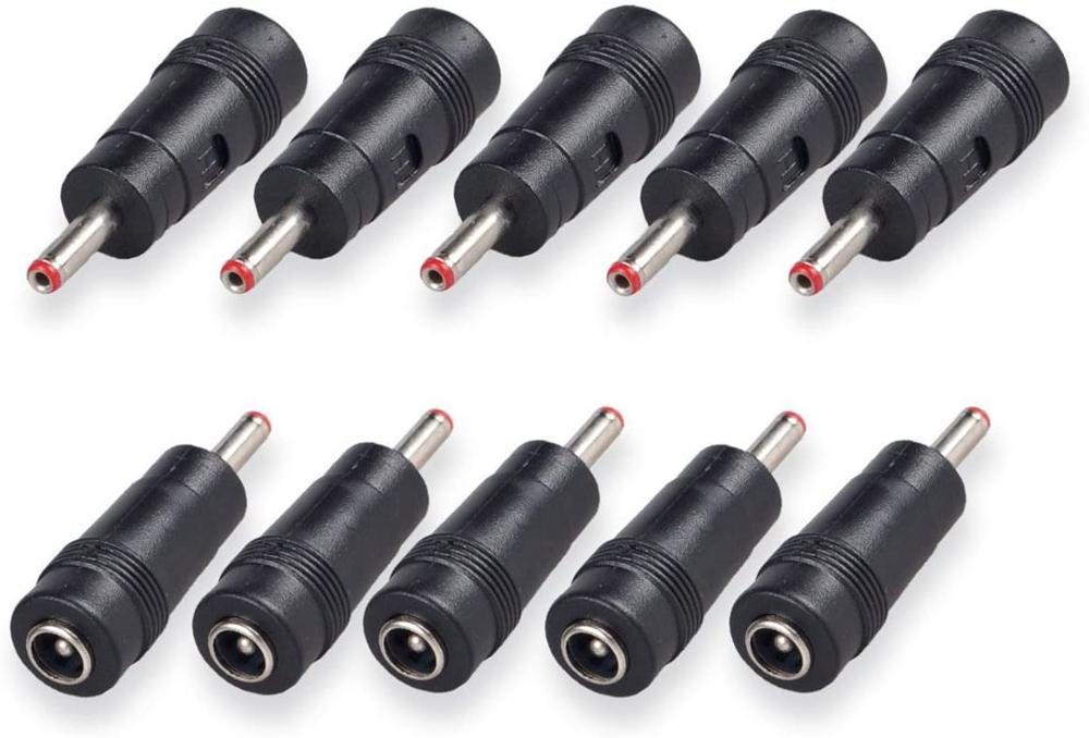 10-Pack Dc Power Converter Plug, 5.5Mm X 2.1Mm Tot 3.5Mm X 1.35Mm Tip Grootte Ac/Dc Adapter Barrel Plug Connector voor Muur Laders