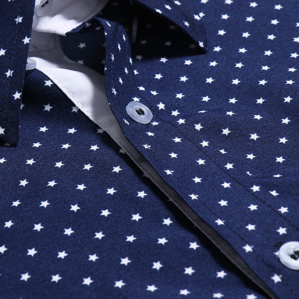 Camisa masculina mænds efterår afslappet formel polkaprikker slim fit langærmet kjole skjorte top bluse mænd slim skjorter