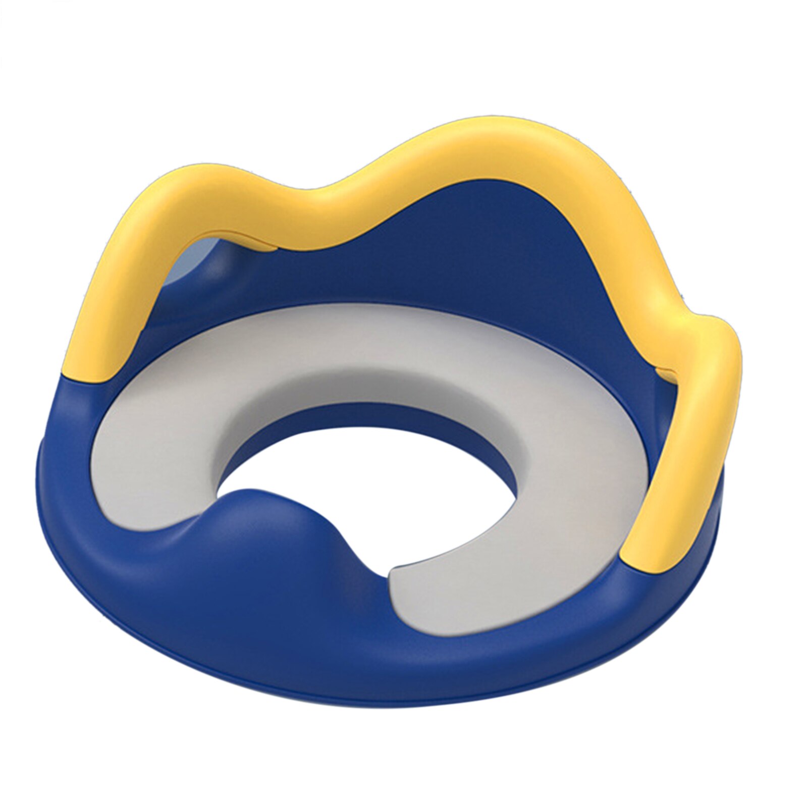 Boys Girls Easy Install Portable Cushion For Toilet Kids With Handle Toddlers Baby Multifunction Potty Training Seat Universal: Blue PU