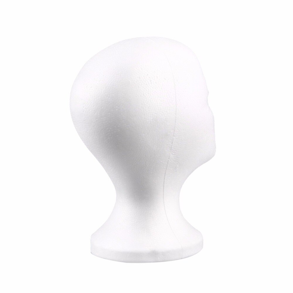 1pc duurzame witte vrouwelijke piepschuim mannequin mannequin hoofd model schuim pruik haar bril display bril hoed display standaard