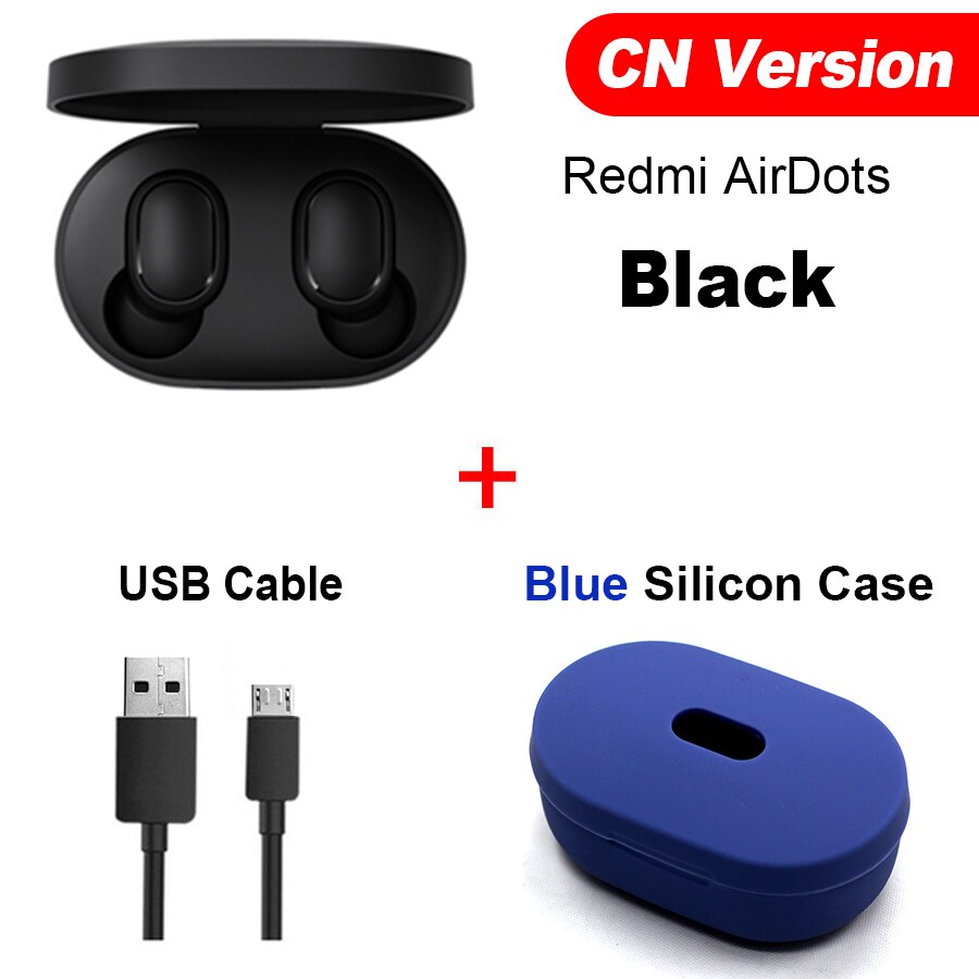 Original Xiaomi Redmi Airdots Xiaomi TWS Wireless Earphone Handsfree Voice Control Bluetooth 5.0 Noise Reduction Tap Control