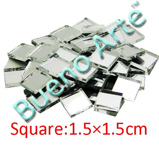 200g spiegel glas Kristal Glanzend zilver kleur 3/8 inch 10X10mm Vierkante zilveren DIY decoratie spiegel glazen tegel