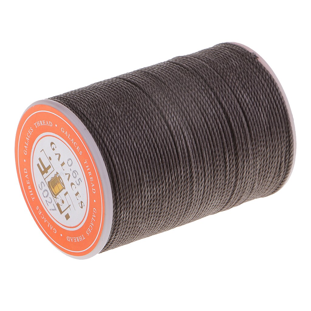 Strong Polyester Leather Sewing Waxed Thread For Repair Shoes Clothes 0.65mm: Dark Grey