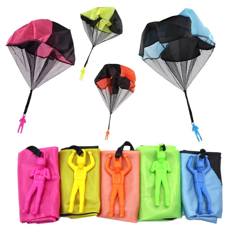 Hand Gooien Mini Soldaat Parachute Grappig Speelgoed Kid Outdoor Spel Educatief Speelgoed Fly Parachute Sport Voor Kinderen Speelgoed