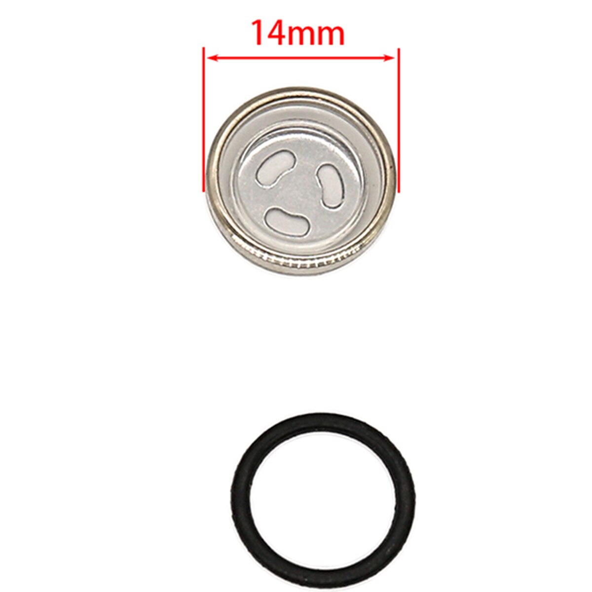 Motorcykel metall siktolja siktglas tätningar för huvudcylinder diameter 18mm järn + gummi: 14mm