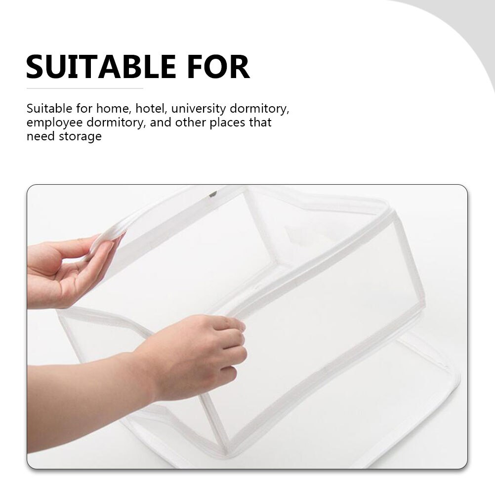 2pcs Stackable Clothes Box Plastic Wardrobe Organizer Desktop Sundries Container