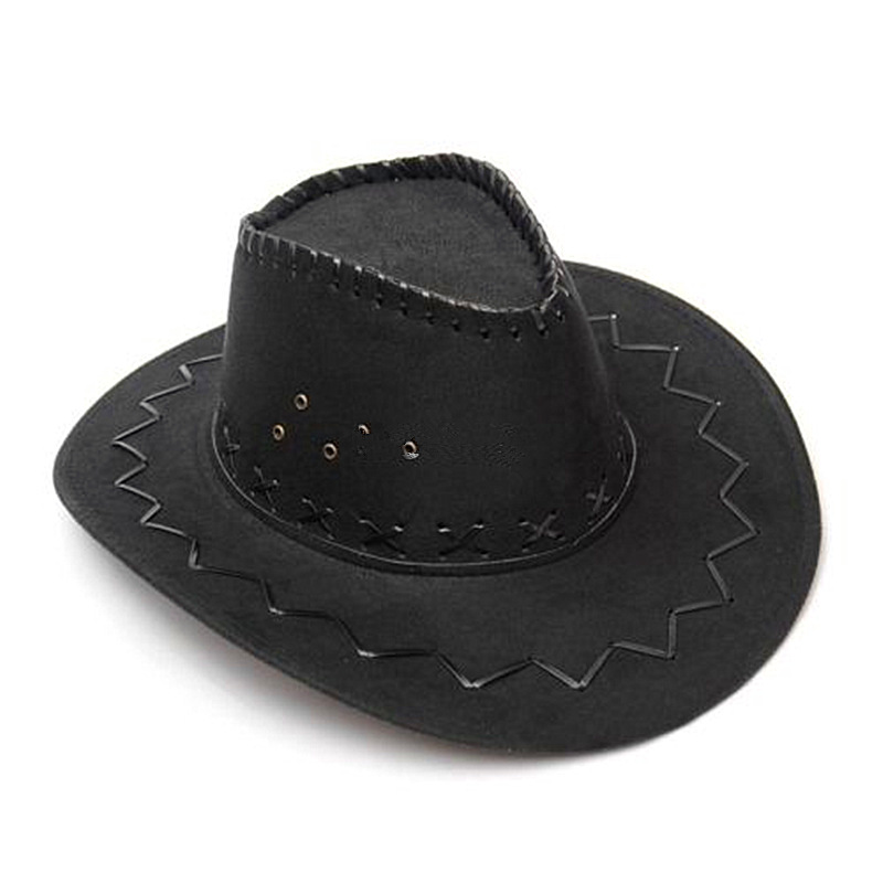 Western cowboy hat billig pris cowboy hat til gentleman cowgirl jazz kasket med gentleman ruskind sombrero kasket