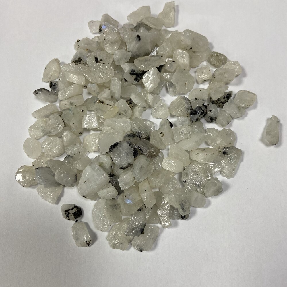 100 Grams /bag 100% natural moonstone rough gemstone uncut white blue moon stone material for