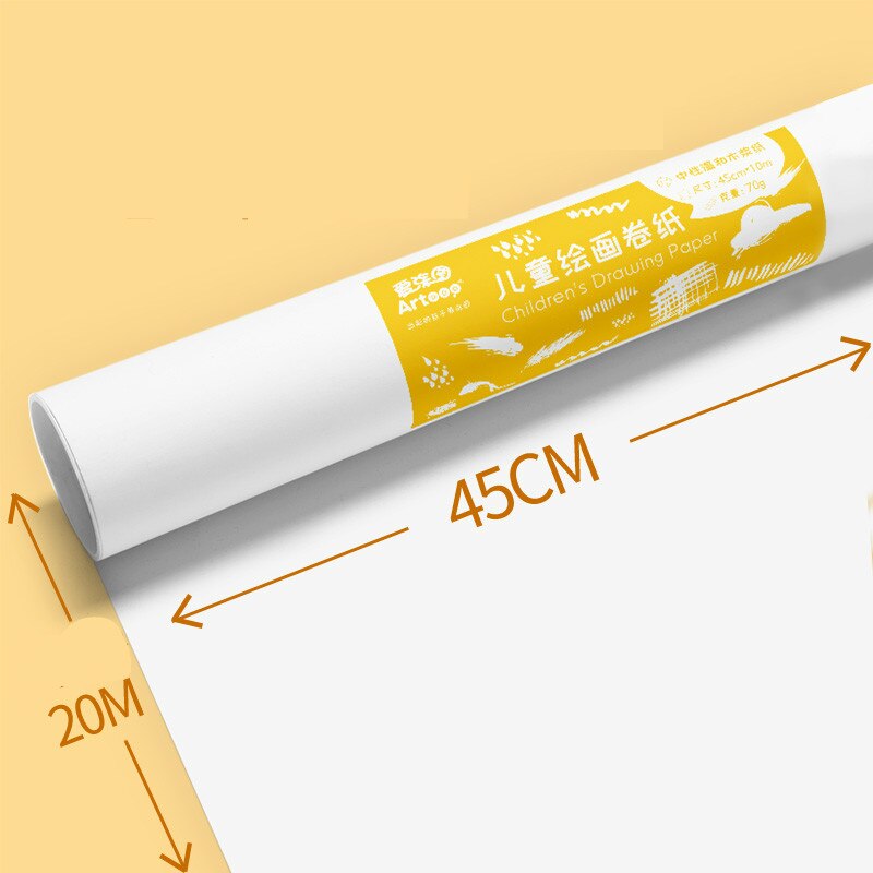 Childen Easel Wooden Desktop Painting Roll Paper Holder Child Graffiti Sketch Paper Small Painting Easel Kids Painting Paper: B  20m