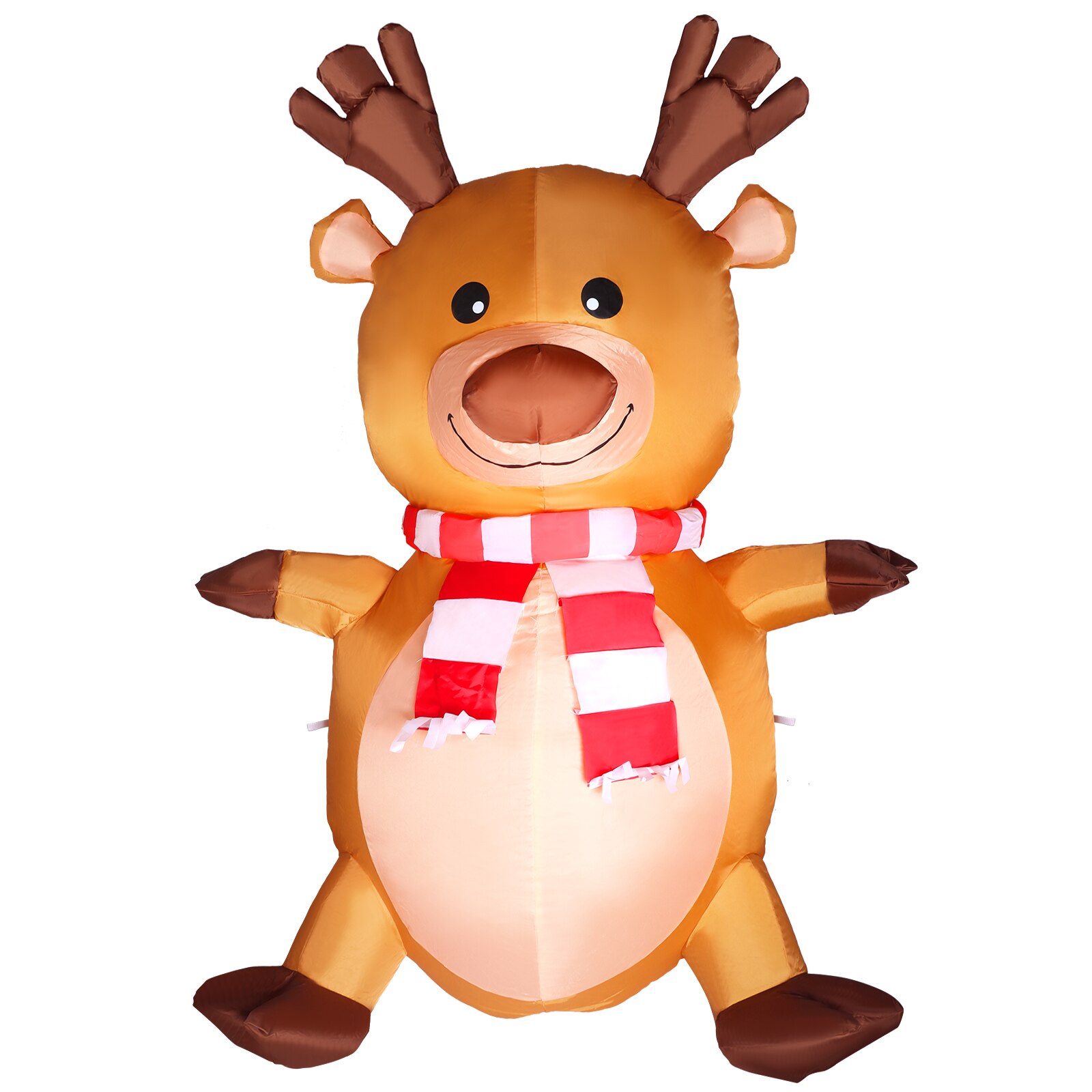 4ft Christmas Inflatable Blow Up Reindeer Decorations with LED Lights for Xmas Yard Lawn Outdoor Decoration US Plug