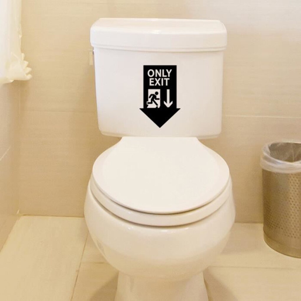 Verwijderbare Wc Entree Teken Deur Stickers Openbare Plaats Muurstickers Muurstickers Grappige Glimlach Gezicht Behang